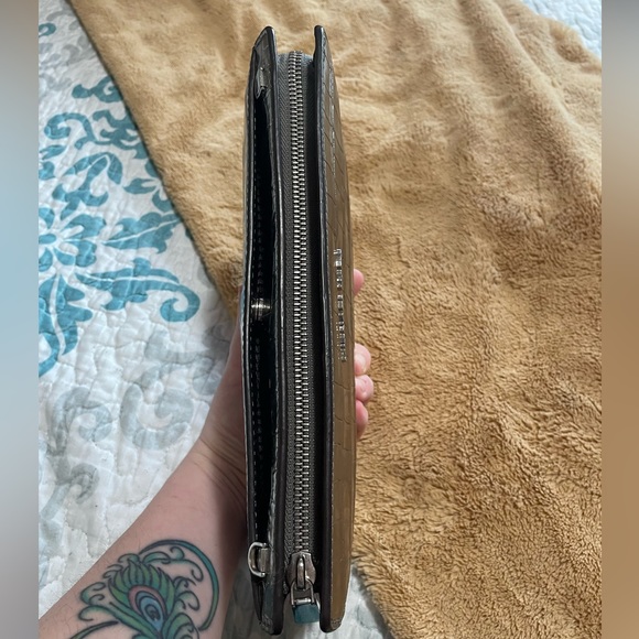 MICHAEL Michael Kors; Metallic Crocodile-Embossed Leather Convertible Handbag - Picture 8 of 17